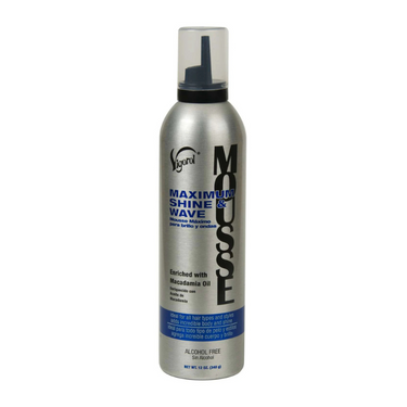 Vigorol Maximum Shine & Wave Mousse - 12 oz - ANNS BEAUTY SUPPLY